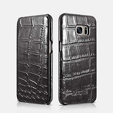 Embossed Crocodile Genuine Leather Folio Case For SAMSUNG Galaxy S7 edge