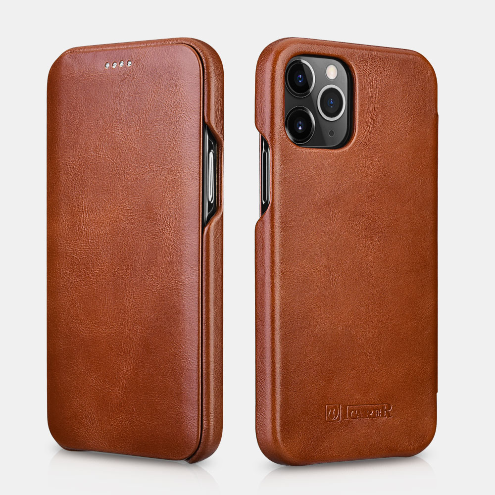 iPhone 12 Pro/12 Curved Edge Vintage Folio Case - Leather Cases for iPhone