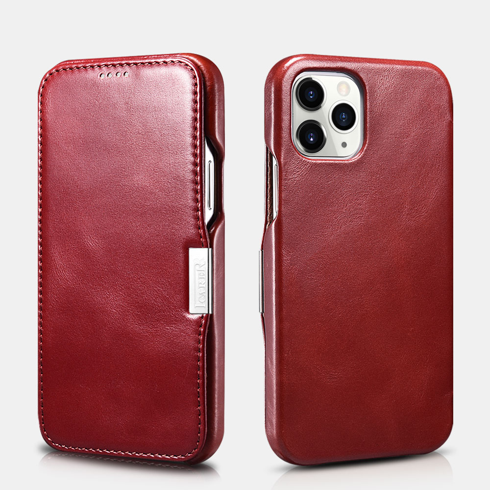 Vintage Leather Magnetic Style Folio Case for iPhone 12 ...
