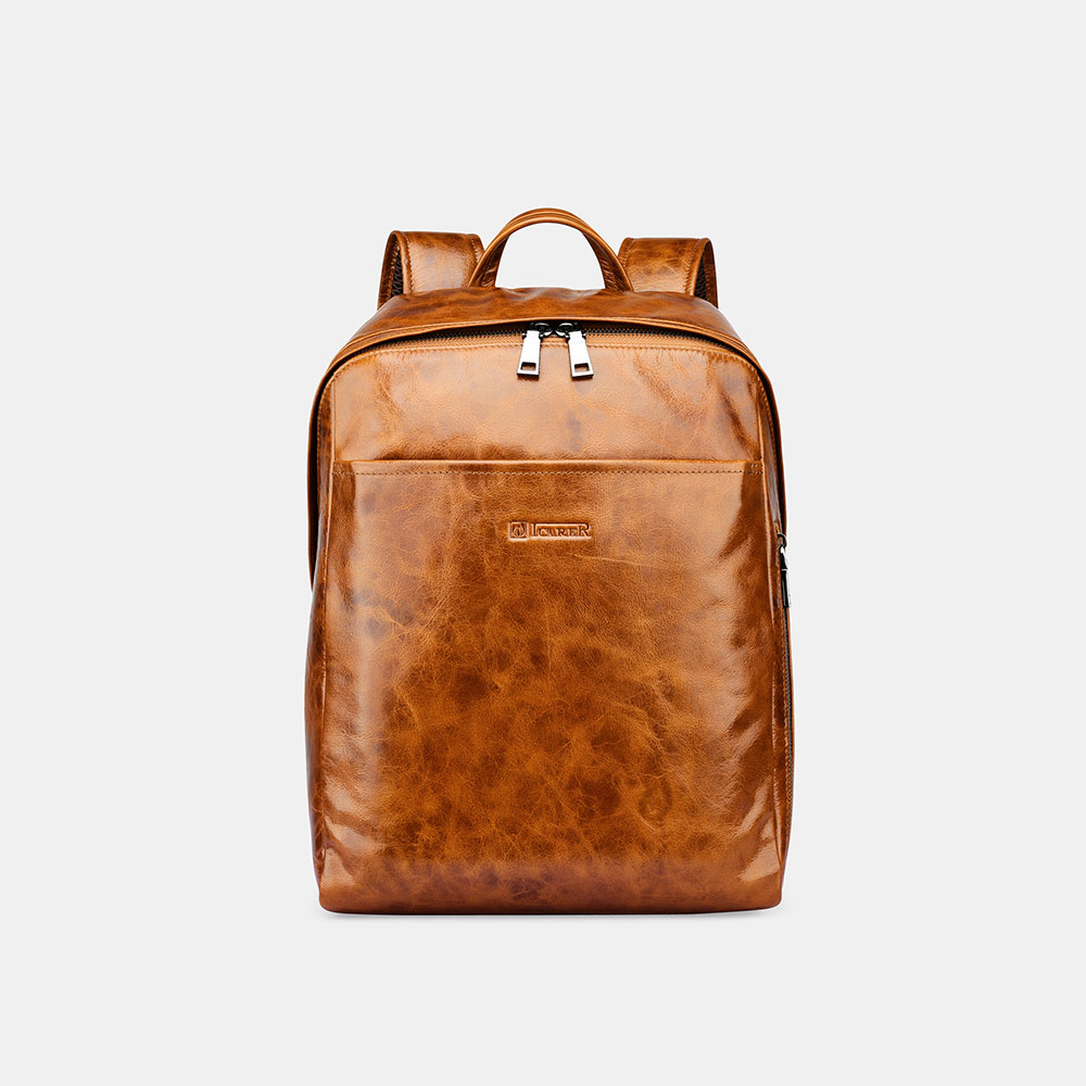 Vintage Oil Wax Waterproof Real Leather Backpack