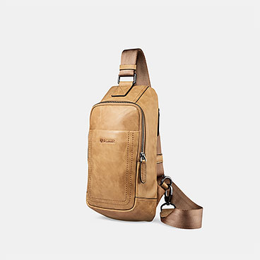Shenzhou Real Leather Shoulder Sling Backpack