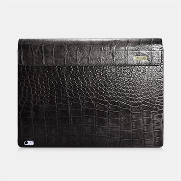 Embossed Crocodile Genuine Leather Detachable Flip Case For Surface Book