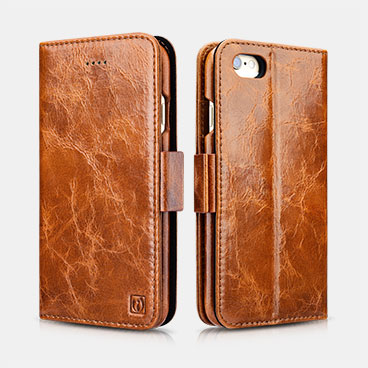Oil Wax Leather Detachable 2 in 1 Wallet Folio Case For iPhone 6 Plus/6S Plus