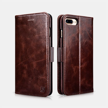 Oil Wax Leather Detachable 2 in 1 Wallet Folio Case For iPhone 7 Plus/8 Plus
