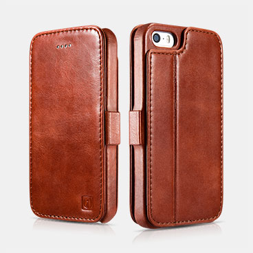 Vintage Wallet Case with Two Credit Cards Slot Design For iPhone 5/5S/SE