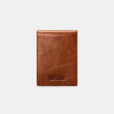 Vegetable Tanned Leather  Driver License Slim Card Holder With ID Card Window with Three card slots 