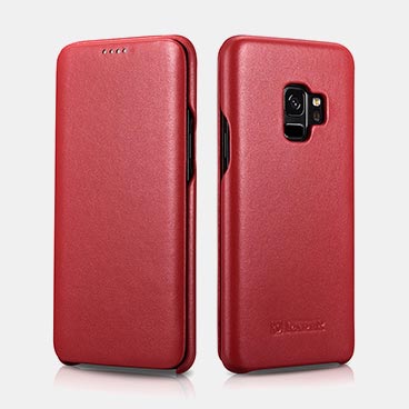 Samsung S9 Luxury Series Curved Edge Real Leather Folio Case