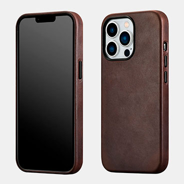 iPhone 13 Pro Crazy Horse Leather Magsafe Back Case