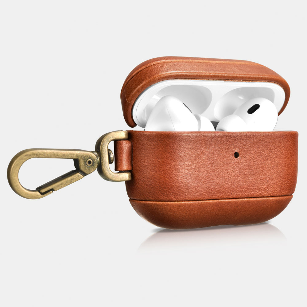 AirPods Pro 2 Vintage Leather Case with The Metal Hook